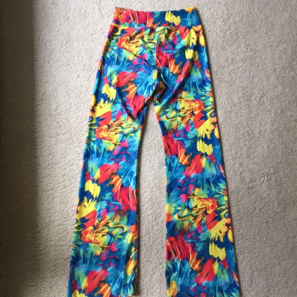 Brooke Taylor Yoga Flare Bell bottom multicolor floral - Picture 2 of 6